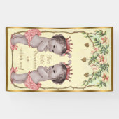  prinses Twins Rozen en harten Spandoek (Horizontaal)