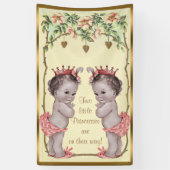 prinses Twins Rozen en harten Spandoek (Verticaal)