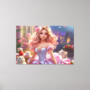 Prinses Uitgerekt Canvas Afdruk