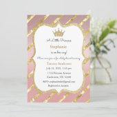 Prinses Uitnodiging, Baby Shower Uitnodiging (Staand voorkant)