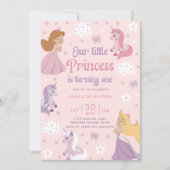 Prinses Uitnodiging Eén. Onze Kleine Prinses (Voorkant)