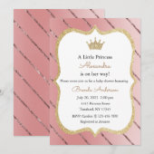 Prinses Uitnodiging, Meisje Baby Shower Uitnodigin Kaart (Voorkant / Achterkant)