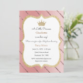 Prinses Uitnodiging, Uitnodiging Baby Shower (Staand voorkant)
