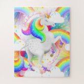 prinses Unicorn gepersonaliseerd Legpuzzel (Verticaal)