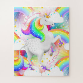 prinses Unicorn gepersonaliseerd Legpuzzel