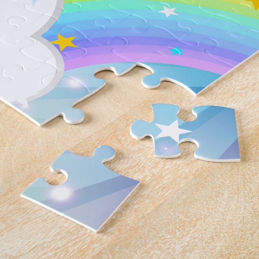  prinses Unicorn gepersonaliseerd Legpuzzel (Zijkant)