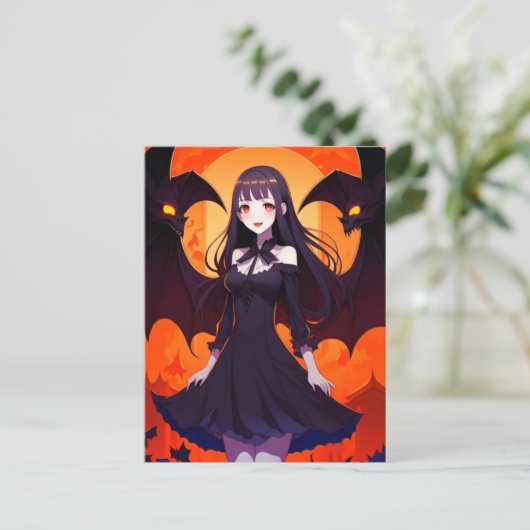 PRINSES VAMPIER VAN VLEERMUIZEN - GOTHIC BRIEFKAART (Staand voorkant)