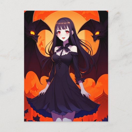 PRINSES VAMPIER VAN VLEERMUIZEN - GOTHIC BRIEFKAART (Voorkant)