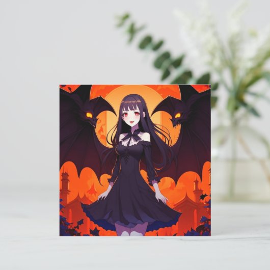 PRINSES VAMPIRE VAN VLEERMUIZEN - GOTISCH KAART (Staand voorkant)