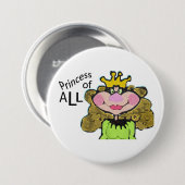 prinses van alle ronde button 7,6 cm (Voorkant /achterkant)