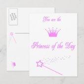 Prinses van de dag - Briefkaart (Voorkant / Achterkant)