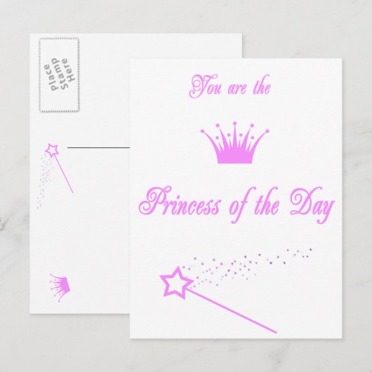 Prinses van de dag - Briefkaart (Voorkant / Achterkant)