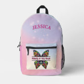 Prinses van de eerste graad gepersonaliseerde naam bedrukte rugzak (Voorkant)