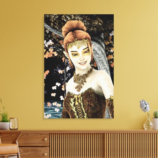 Prinses van de herfst canvas afdruk (Insitu (Woonkamer))
