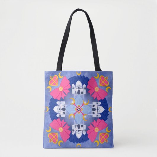Prinses van de maan Radial Art Tote Bag (Voorkant)