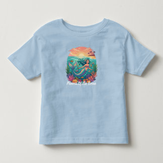 Prinses van de Oceaan Zeemeermin Watercolor T-shir Kinder Shirts