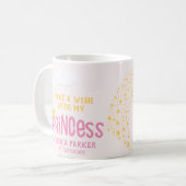 Prinses van de sterren, een magische wens koffiemok (Voorkant links)