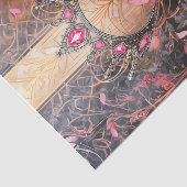 Prinses van de Wereld, Koninklijk Roze Art Deco Tissuepapier (Detail)