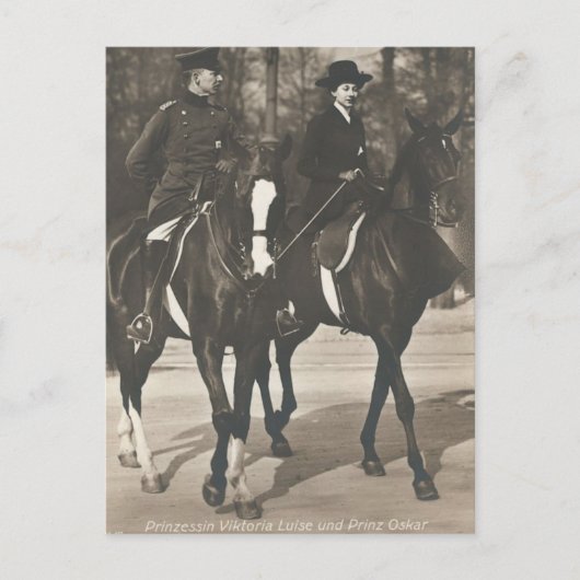Prinses van Duitsland rijdend paard sidesaddle #05 Briefkaart (Voorkant)