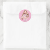 prinses van harten ronde sticker (Tas)