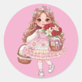 prinses van harten ronde sticker