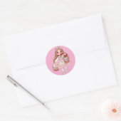 prinses van harten ronde sticker (Envelop)