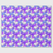 Prinses van het bos Magische Midnight Eenhoorn Cadeaupapier (Vlak)