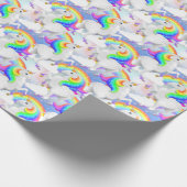 Prinses van het bos Regenboog Magische Eenhoorn Cadeaupapier (Hoek)
