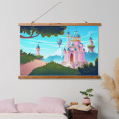 Prinses van het feeënpaleis hangend wandkleed (Slaapkamer)