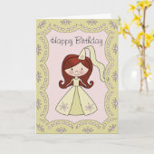 Prinses van het Isle Birthday Kaart (Gele Bloem)