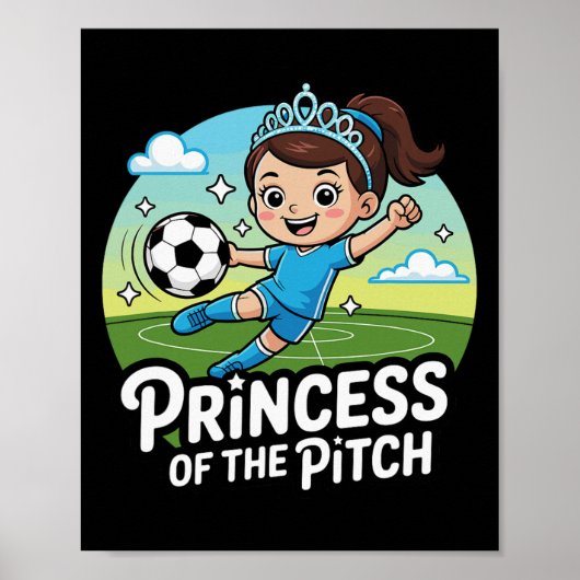 Prinses Van Het Veld Voetbal Voor Meisjes Kinderen Poster (Voorkant)