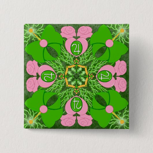 Prinses van Jupiter Vierkante Button 5,1 Cm (Voorkant)