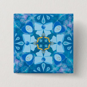Prinses van Mercurius Vierkante Button 5,1 Cm