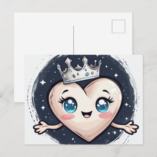 prinses van valentijns briefkaart (Voorkant / Achterkant)