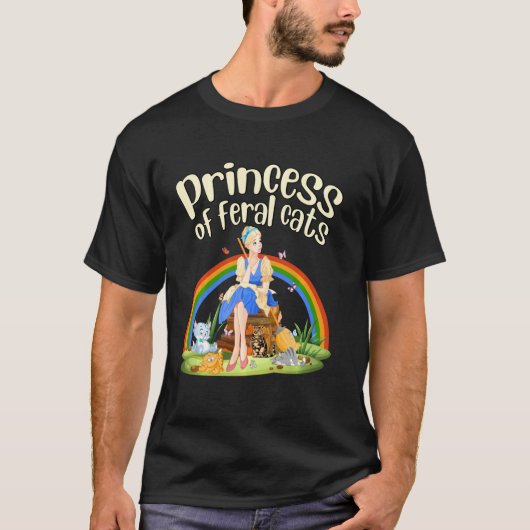 Prinses van wilde katten prinses met katten t-shirt (Voorkant)