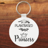 Prinses vegan, op basis van plant, met kroonbloem sleutelhanger (Voorkant)