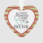 prinses vergeten ik wil dokter worden ornament (voorkant)