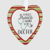 prinses vergeten ik wil dokter worden ornament (voorkant)