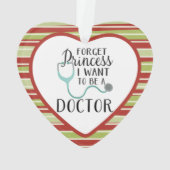 prinses vergeten ik wil dokter worden ornament (achterkant)