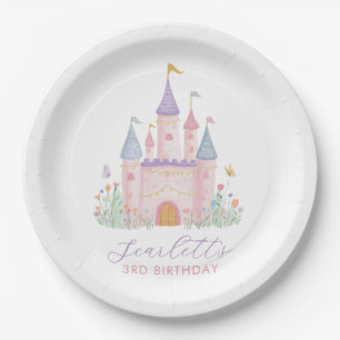 Prinses Verjaardag Betoverd Kasteel Meisjes Feest Papieren Bordje