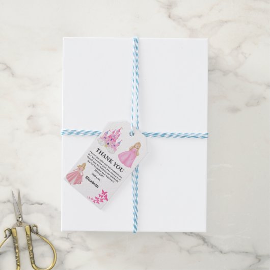 Prinses Verjaardag Cadeaulabel (Met Touw)