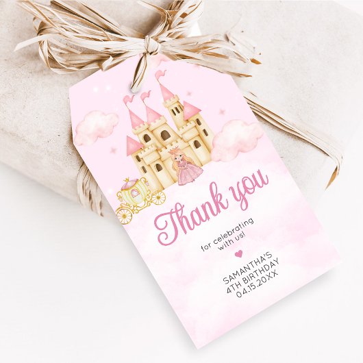 Prinses Verjaardag Favor Tags Cadeaulabel