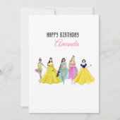 prinses, verjaardag, feestdagenkaart (Voorkant)