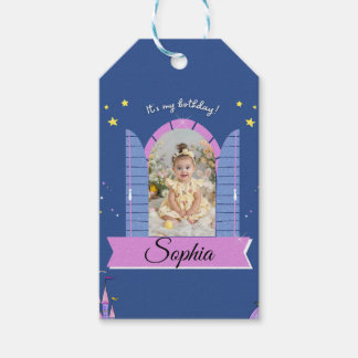 Prinses Verjaardag Foto Favor Tag Cadeaulabel