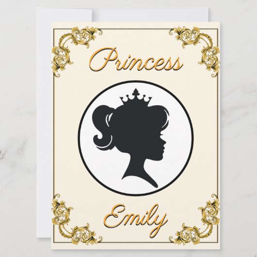 Prinses Verjaardag Hare Koninklijke Hoogheid Naam  Kaart (Voorkant)