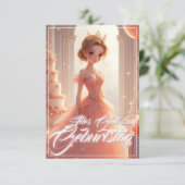 Prinses verjaardag in roze droomjurk (Staand voorkant)