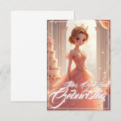 Prinses verjaardag in roze droomjurk (Voorkant / Achterkant)