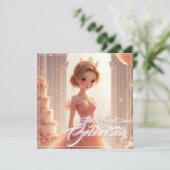 Prinses verjaardag in roze droomjurk (Staand voorkant)