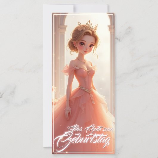 Prinses verjaardag in roze droomjurk (Voorkant)