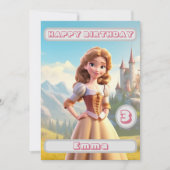 Prinses Verjaardag Kaart Gepersonaliseerde Naam Le (Voorkant)